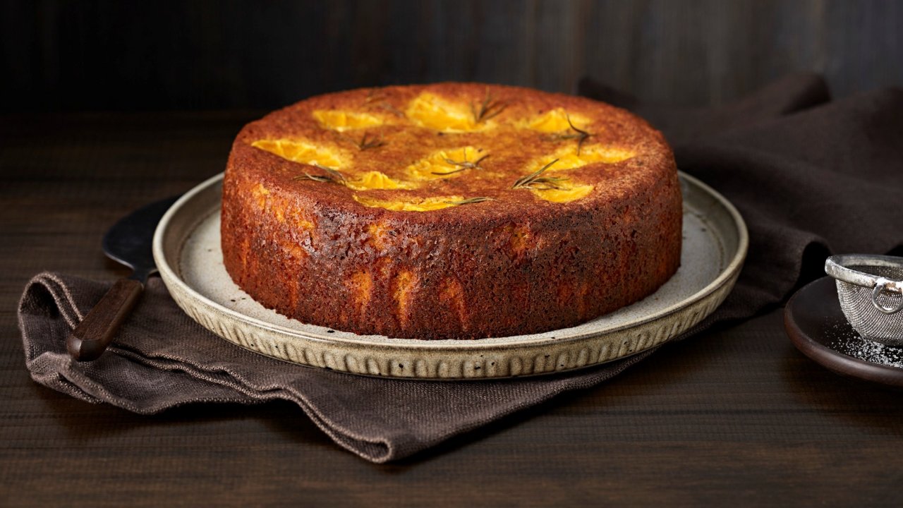 Orange Rosemary Pistachio Cake