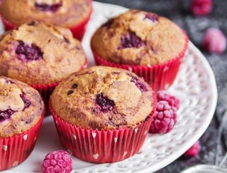 raspberry muffins