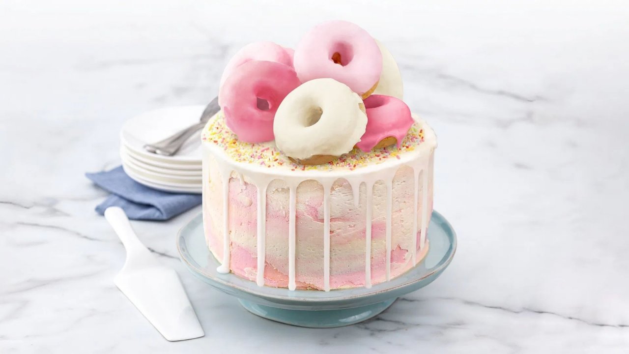 glazed donut cake