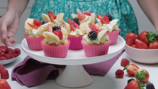 Berry Butterfly Cupcakes