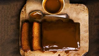 Donna Hay Melt and Mix Caramel Cake with Coconut Caramel Icing 