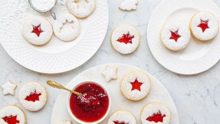 strawberry jam christmas cookies