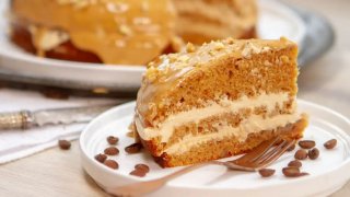 walnut coffee layer cake